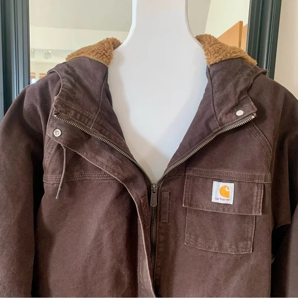 CARHARTT Super Dux Relaxed Fit Insulated Hooded Barn Jacket - Picture 3 of 6